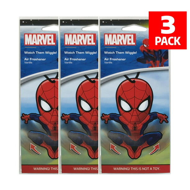 Logisch Poort attent Marvel Spiderman Car Accessories - Spiderman Air Freshener Wiggler (3-Pack)  - Walmart.com