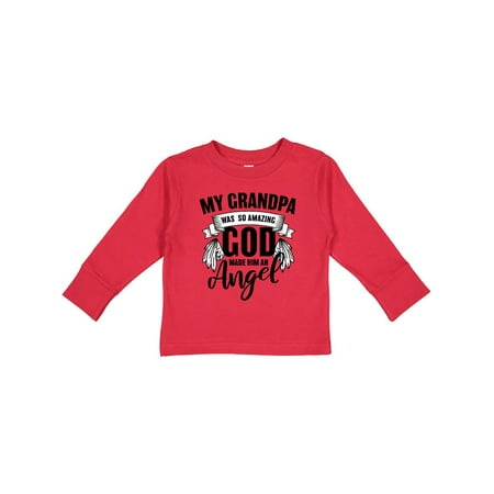 

Inktastic My Grandpa was So Amazing God Made him an Angel Gift Toddler Boy or Toddler Girl Long Sleeve T-Shirt