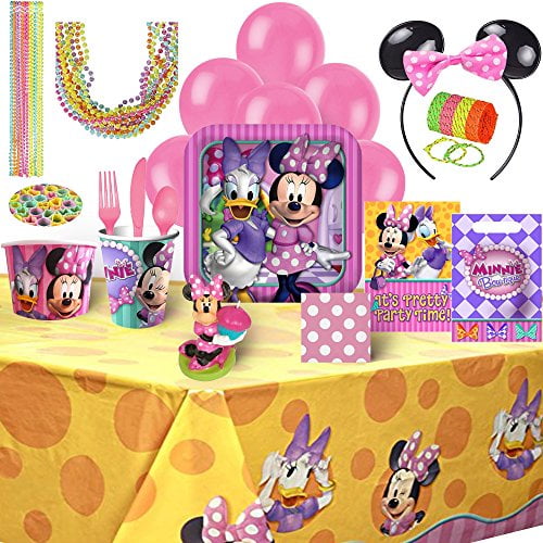 Birthday Bash In A Box Party Supplies Minnie Mouse 153 Piece Walmart Com