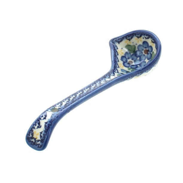 Blue Rose Polish Pottery Daisy Surprise Gravy Ladle