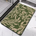 thumbnail image 5 of Charming Green Leaf Bath Mat - 20x32 in Non-Slip Soft & Absorbent Bathroom Rug - Boho Microfiber, Machine Washable, Cute Doormat., 5 of 5