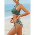 thumbnail image 3 of CUPSHE Women's Bikini Swimsuit Front Cross Lace Up Two Piece Bathing Suit, 3 of 7