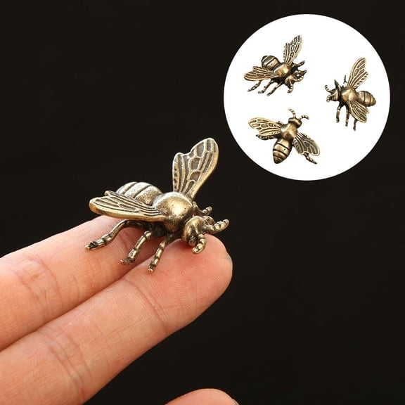 Clerance! 3 Pcs Bee Statues For Home Decor Figurines Bee Daily Accessory D6P8