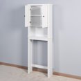 thumbnail image 2 of SESSLIFE Bathroom Organizer Over Toilet with Adjustable Shelves and Door, Wooden Behind The Toilet Shelf, Multifunctional Bathroom Cabinet Storage, 23.62" L x 7.72" W x 67.32" H, TE2083, 2 of 8