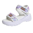 thumbnail image 5 of Rokment Womens Sparkling Sequin Height Increasing Athletic Walking Sandals Comfortable Adjustable Platform Chunky Heels Non Slip Work Nursing Tennis Summer Shoes White Size 7, 5 of 7