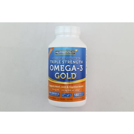 Nutrigold Triple Strength Omega-3 Gold Fish Oil Supplement ...