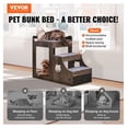 thumbnail image 2 of Pet Bunk Bed with Stairs Dog/Cat Window Perch with Storage Indoor Gray, 2 of 7