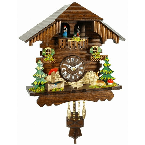 Black Forest Clock Black Forest House, turning dancers, no cuckoo call