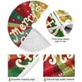thumbnail image 2 of FMSHPON Vintage Christmas Card Xmas Christmas Tree Skirt Stand Mat for Holiday Party Decoration Indoor Outdoor 48 inches, 2 of 6