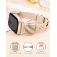 thumbnail image 4 of Wearlizer Leather Watch Band Compatible with Apple Watch Bands 38/40/41/42/44/45/46/49mm Women Metal Ring Loop Strap for Iwatch Series 11/10/9/8/7/6/5/4/3/SE/Ultra, 4 of 6