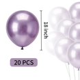 thumbnail image 2 of Globos Ztikug de látex metalizado lila claro de 20 piezas, 18", 2 of 6