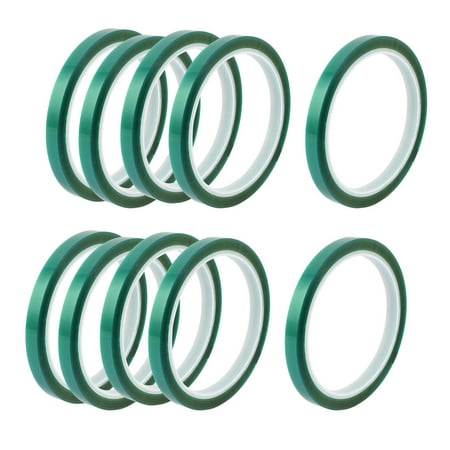 10pcs 8mm Width 33M Long Green PET High Temp Heat Resistant PCB Solder Tape