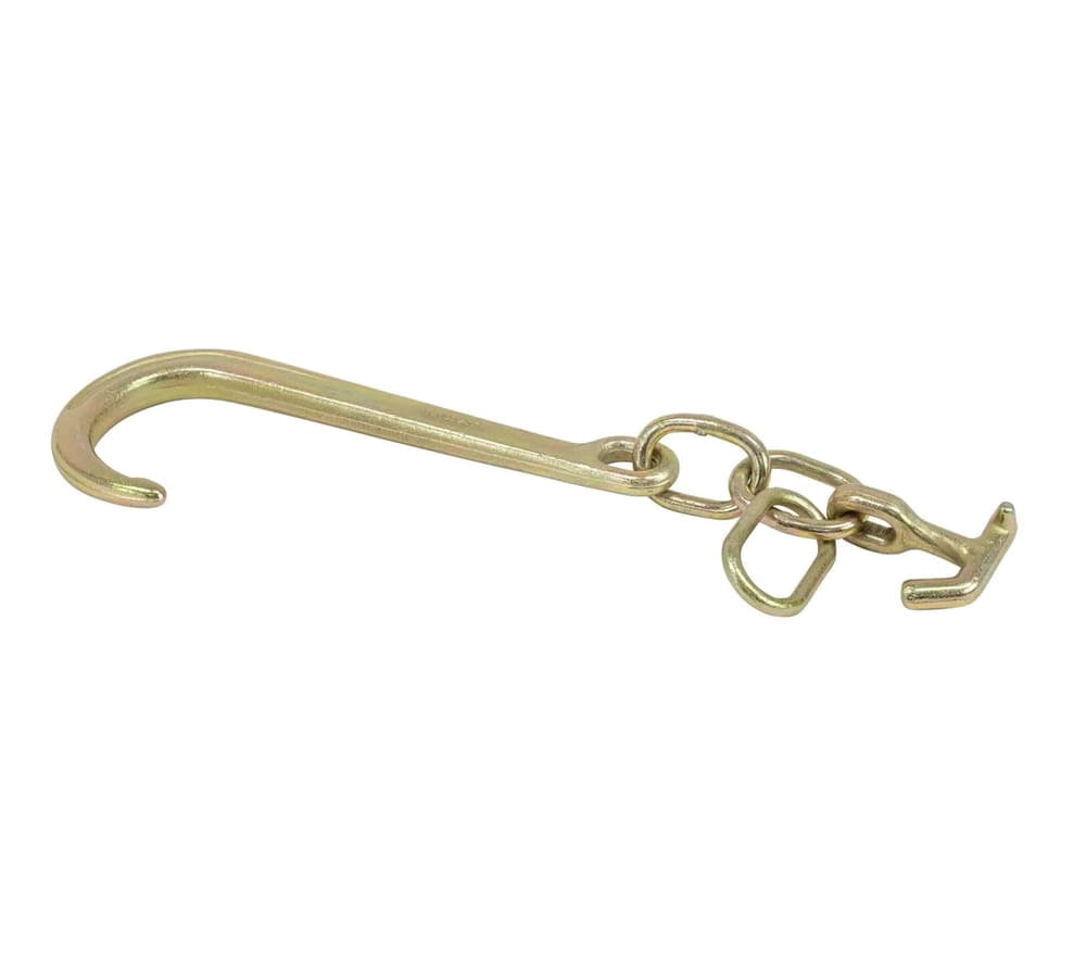 15" G70 J Hook w/ T-J Hooks and Enlarged Link, 5,400 lbs WLL, G70