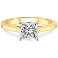 thumbnail image 4 of IGI Certified 3 Carat Princess Shape Lab Grown Diamond Engagement Ring | 14K White Gold | Siran Secret Halo Lab Diamond Ring | FG-VS1-VS2 Quality Friendly Diamonds, 4 of 6