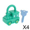 thumbnail image 1 of 4 Cerraduras De Aprendizaje Para Niños Con Llaves, Juguete De Desbloqueo De Llaves Para Regalo De Cumpleaños, Niños Y Niñas, Color Verde, 1 of 8