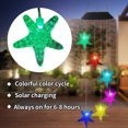 thumbnail image 3 of leyfeng Lámpara de carillón de viento solar 6 colores que cambian LED Estrella de mar / Estilo de botella de deseos, 3 of 7