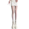 thumbnail image 1 of Gupgi Bas-Collants Papillon en Maille Transparente pour Femmes, Bas Cuisse d'Été, Longues Chaussettes, 1 of 3