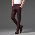 2021 casual pants men‘s autumn elastic fit business straight youth fit