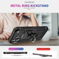 thumbnail image 3 of Dteck Case for iPhone 17 Pro,Military Grade Drop Impact Case 360 Metal Rotating Ring Kickstand Holder Armor Heavy Duty Shockproof Cover for iPhone 17 Pro ,Black, 3 of 6