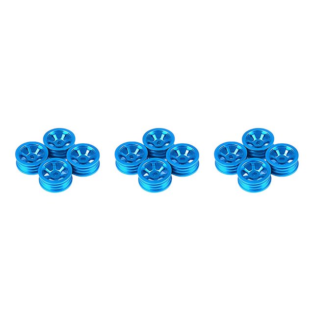 Vogacara Cubo de rueda de 4 piezas Llantas de neumáticos de servicio prolongado Instalación práctica Diseño único Reemplazo de estabilidad práctica azul 3piezas Vogacara CBP191742