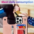 thumbnail image 5 of Dteck Embossed Flower Pattern Wallet Case for iPhone 14 Pro,Magnetic Leather Card Slots Women Girl Case Shockproof Kickstand Flip Cover for iPhone 14 Pro,Rosegold, 5 of 8