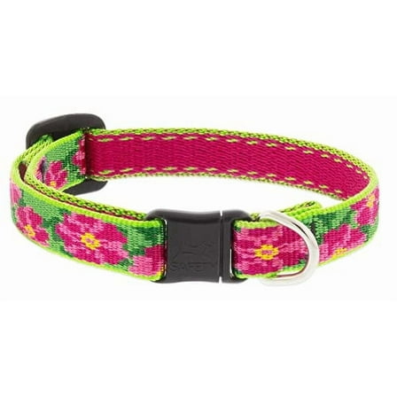 Lupine Cat Safety Collar 1/2" wide Petunias adjusts 8-12"