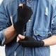 thumbnail image 3 of Guantes para artritis para mujeres y hombres, guantes sin dedos, los mejores guantes de cobre para túnel carpiano, mecanografía en computadora y trabajo diario, soporte para manos - 1 par,Negro,M, 3 of 6