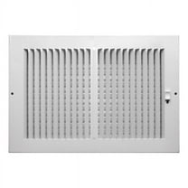 Tru Aire 8 in. H X 12 in. W 2-Way Powder Coat White Steel Wall/Ceiling Register