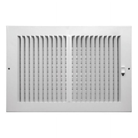 Tru Aire 8 in. H X 12 in. W 2-Way Powder Coat White Steel Wall/Ceiling Register