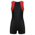 thumbnail image 4 of ZDHoor Kids Boys Gymnastics Leotards Training Uniform Sport Bodysuit and Tight Shorts Sets Red&Black 16, 4 of 6