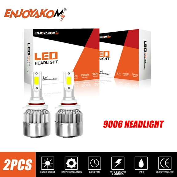 2pcs 9006 LED Low Beam Bulbs For GMC Savana 1500 1996-2014 9006 HB4 LED Headlights 6000K White