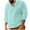 Mint Green, variant on ibuvkizy Hoodies for Mens Cotton Linen Sweatshirt Men Fashion Casual Button Round-Neck Long Sleeve with Hooded Blouse Light Blue,L
