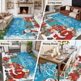 thumbnail image 5 of Blue Christmas Area Rugs 8'x10', Washable Small Throw Rugs for Living Room Patio, Winter Snowman Xmas Santa Snowflake Indoor Outdoor Rug Non-Slip Low Pile Carpet Runner Reversible Floor Mats, 5 of 8