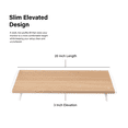 thumbnail image 3 of Incipio Wooden Monitor Riser Stand, 20" inch Desk Shelf with Non-Slip Legs, Ergonomic Screen Elevation, Space-Saving Desktop Organizer for Home Office, Holds up to 30 lbs-Oak, 3 of 11