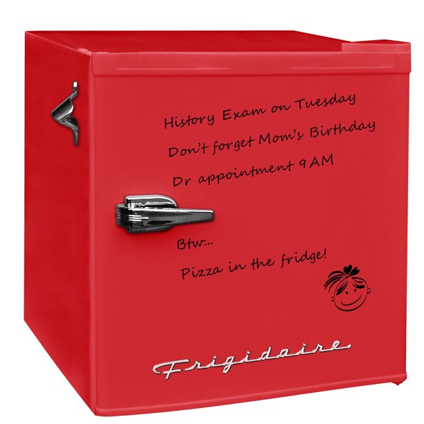Frigidaire, 1.6 Cu Ft Retro Dry Erase Compact Refrigerator With Side