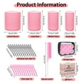 thumbnail image 5 of 4 Sizes Self-Grip Hair Rollers Set with Clips - 4 Sizes for Long, Short Hair & Bangs (25mm, 36mm, 48mm, 60mm), (Pink, 4 Sizes), 5 of 6