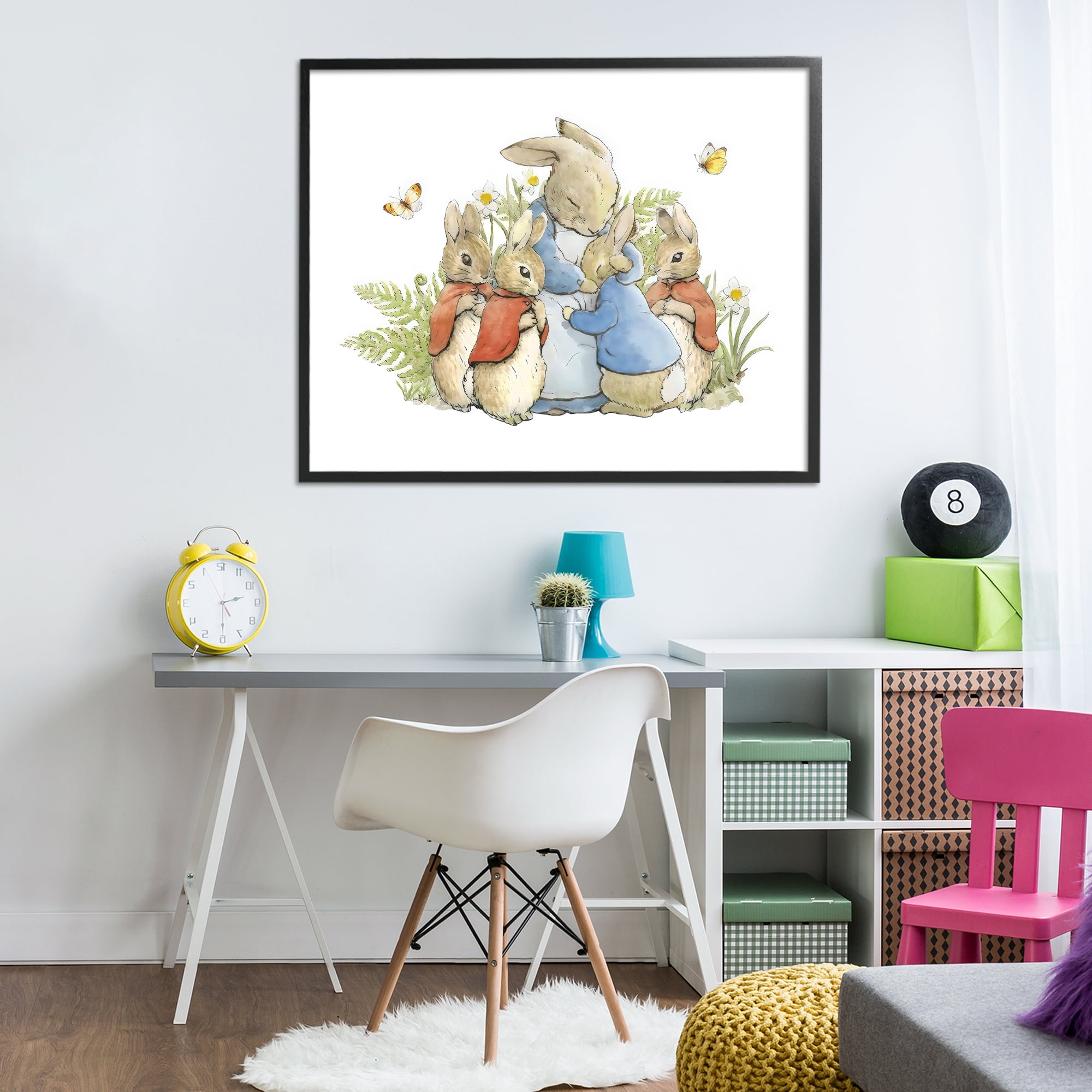 Stupell Industries Hugging Mother Rabbit Black Framed Giclee Art, design by Arlington Prints