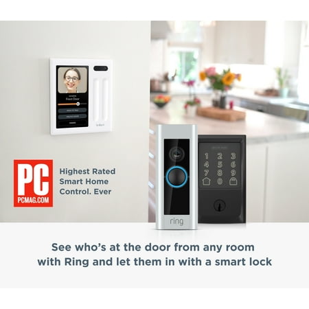 Brilliant - Wi-Fi Smart 2-Switch Home Control Panel with Voice Assistant - White