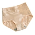 thumbnail image 3 of Zpanxa Panties for Women, Women's High Waist Underwear Breathable Cotton Panties 3 Pack Tummy Control Briefs Soft Stretchy Comfortable Solid Color, 3 of 8