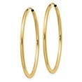 thumbnail image 2 of 14K Yellow Gold Earring Endless Women'S 30 mm 1.5Mm Polished Round Hoop Earrings, 2 of 3