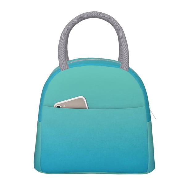 Balery Teal Turquoise Bolsa de Almuerzo para Mujeres, Caja de Almuerzo, Bolsa de Almuerzo Pequeña Impermeable, Tote de Almuerzo Reutilizable con Gran Capacidad