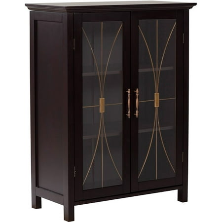 elegant home fashions alma double door floor cabinet, espresso
