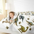 thumbnail image 4 of Homewish Wild Dinsaur Full Size Comforter Sets,Safari Dino Bedding Comforter Set,Green White Bedding Sets For Boys Kids,Super Cozy Room Decor Reversible,3-Piece, 4 of 8