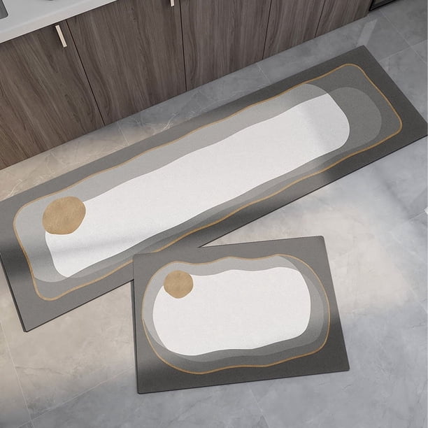 Xiao Hua Alfombra de baño, antideslizante, de felpa, peluda, lavable a máquina, color negro brumoso, 24 x 16 pulgadas