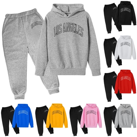 RTKFRFLM Boys Blue Hoodie Jogger Set 2 Piece Tracksuit Sweatsuit