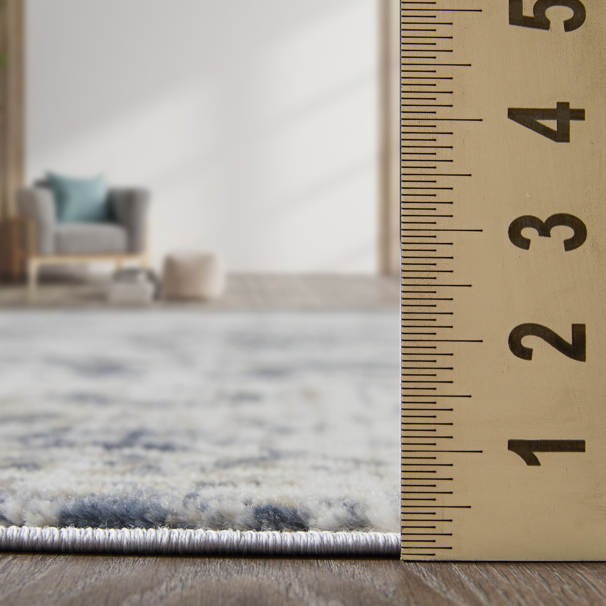 Loomaknoti Kehleigh Avelanz 5' x 7' Blue Oriental Indoor Area Rug