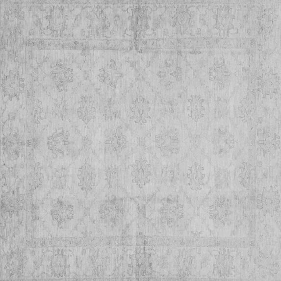 Ahgly Company Indoor Square Oriental Gray Modern Area Rugs, 6' Square