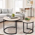 thumbnail image 4 of RichYa Modern Round Nesting Coffee Tables for Living Room Set of 2, 4 of 11