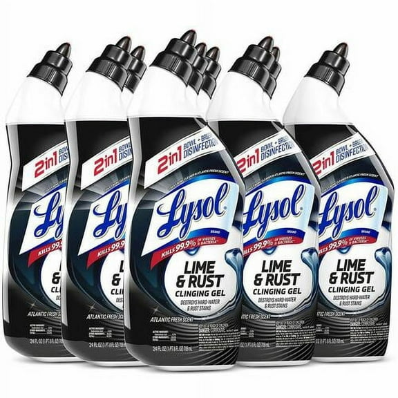 Lysol Lime/Rust Toilet Bowl Cleaner - Liquid - 24 fl oz (0.8 quart) - Atlantic Fresh Scent - 9 / Carton - Blue | Bundle of 2 Cartons