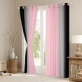 thumbnail image 3 of Homewish Stripes Pattern Black Out Curtains,Modern Abstract Geometric Curtains Pack of 2 (42x63 Each),Pink Gray Black Ombre Bedroom Curtains For Boys Girls,Breathable Home Decor, 3 of 6